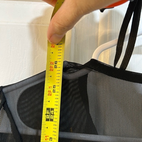 Women's Sheer Black V-Neck Popover Blouse Whimsigoth Floral Embroidered Size M - Picture 7 of 7